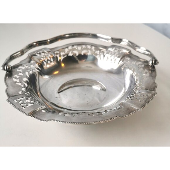 Display Dish Fruit Silver Plated Vintage - Picture 9 of 9